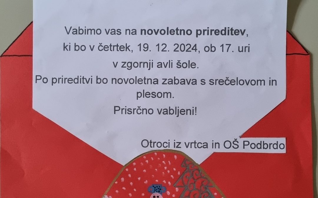 Vabilo na novoletno prireditev